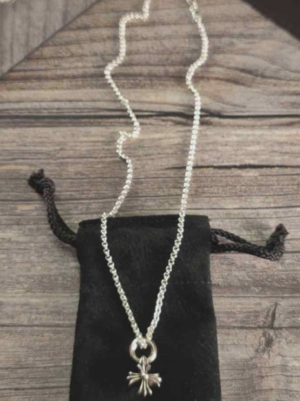 🖤Chrome Hearts Silver Gothic Cross Necklace